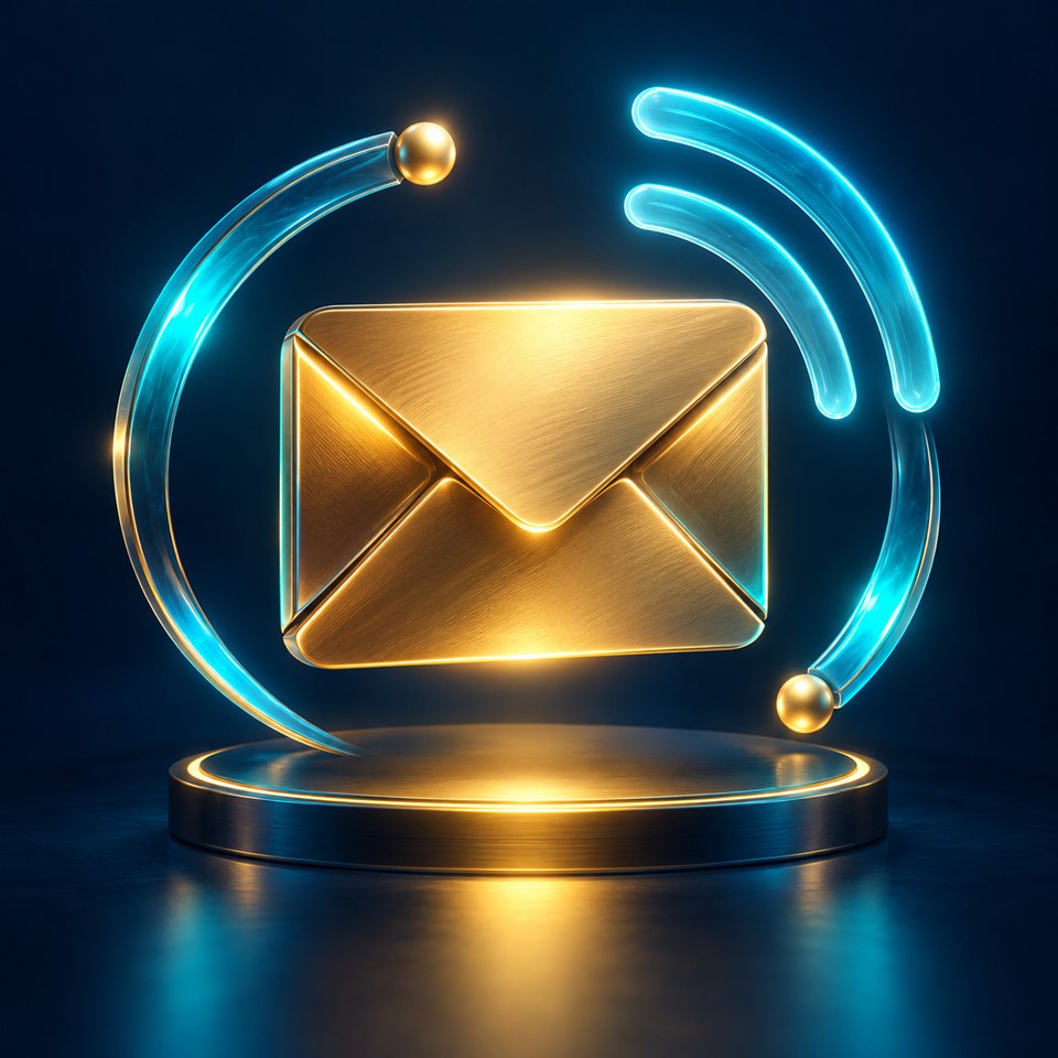 Luminous communication portal with connected signal arcs