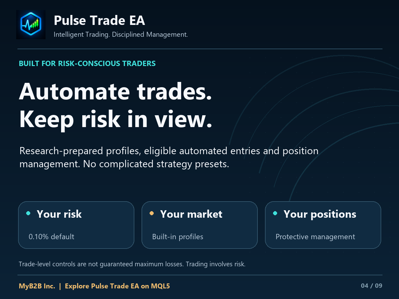 Approved Pulse Trade automation illustration, not an actual trade screenshot